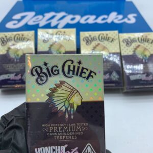 Big Chief Extracts Carts filled with concentrated cannabis oil, offering a smooth, flavorful vaping experience and potent effects.