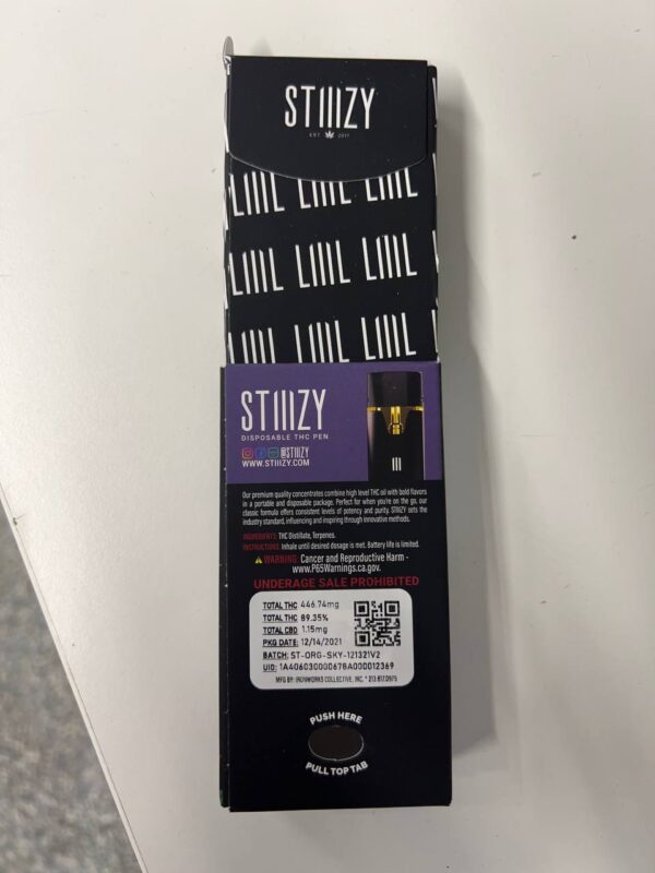 STIIIZY Carts filled with premium cannabis oil, offering a smooth and discreet vaping experience in a sleek design.