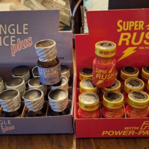 Fire Poppers Party Pack featuring 4 boxes, each containing 72 bottles of premium poppers, perfect for enhancing party energy and excitement.